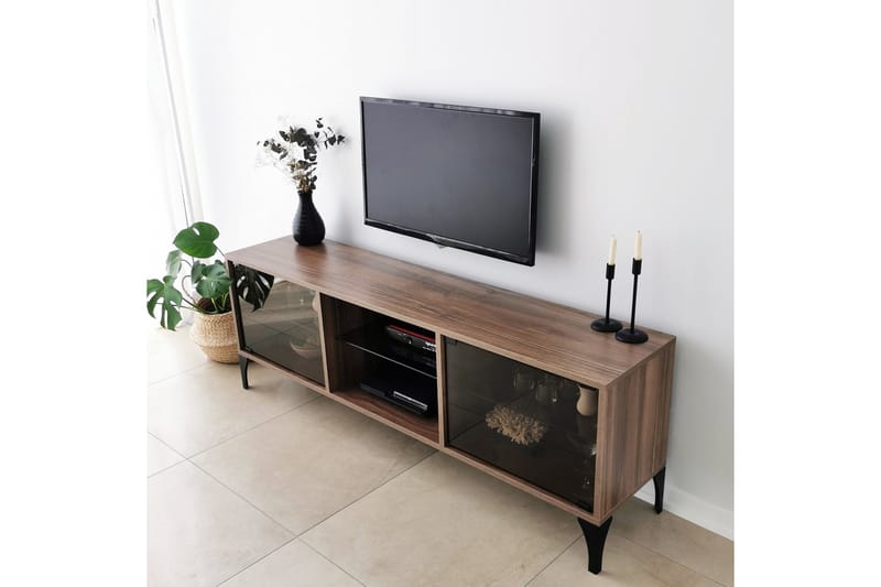 OLYMPOS Tv-bänk 160x35 cm Brun - Möbler - Vardagsrum - Tv-möbler & mediamöbler - Tv-bänkar