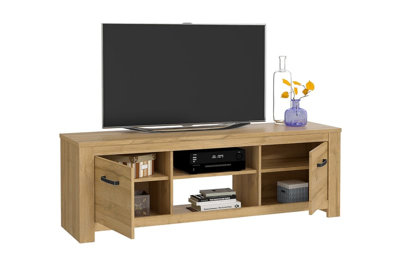 PINIELE TV-Bänk 161 cm Brun - Möbler - Vardagsrum - Tv-möbler & mediamöbler - Tv-bänkar