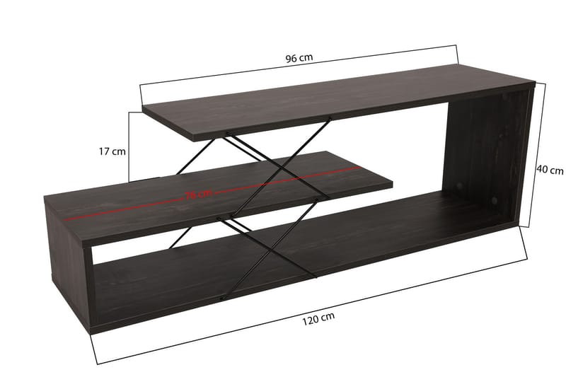 Riyana Tv-bänk 120 cm Mörkbrun - Möbler - Vardagsrum - Tv-möbler & mediamöbler - Tv-bänkar