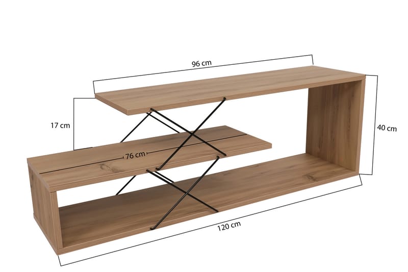 RIYANA Tv-bänk 120 cm Natur - Möbler - Vardagsrum - Tv-möbler & mediamöbler - Tv-bänkar