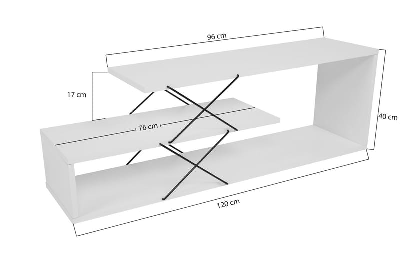 RIYANA Tv-bänk 120 cm Vit - Möbler - Vardagsrum - Tv-möbler & mediamöbler - Tv-bänkar