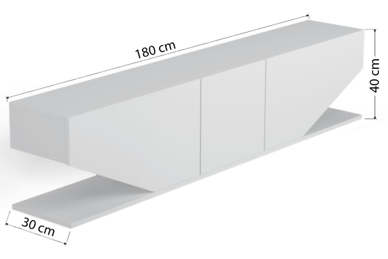 SALTOLUOKTA TV-bänk 180 cm Vit - Möbler - Vardagsrum - Tv-möbler & mediamöbler - Tv-bänkar