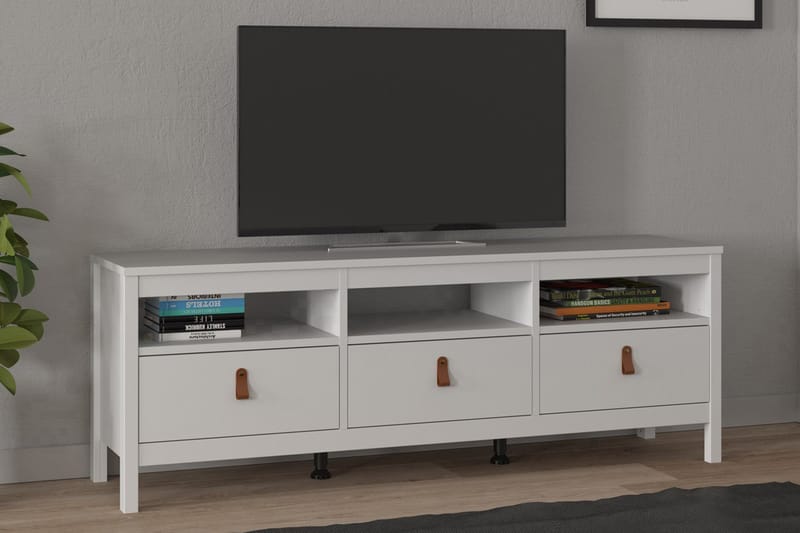 STOLFERS Tv-bänk 151 cm Vit/Natur - Möbler - Vardagsrum - Tv-möbler & mediamöbler - Tv-bänkar