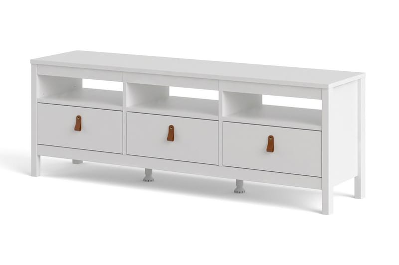 STOLFERS Tv-bänk 151 cm Vit/Natur - Möbler - Vardagsrum - Tv-möbler & mediamöbler - Tv-bänkar