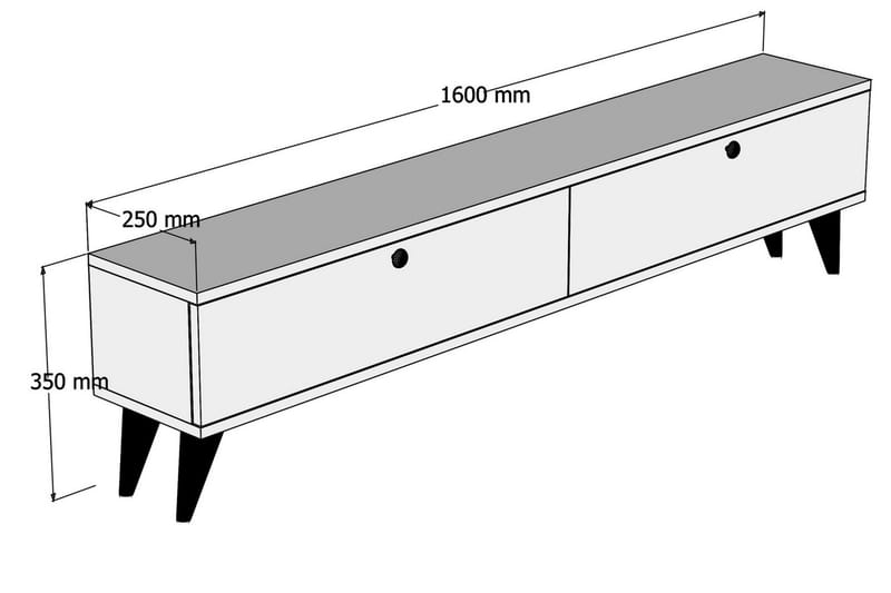 TALERYD TV-Bänk 160 cm Vit - Möbler - Vardagsrum - Tv-möbler & mediamöbler - Tv-bänkar