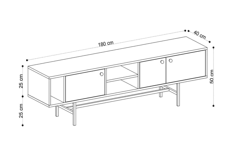 TORSTENSERED TV-bänk 180 cm Brun - Möbler - Vardagsrum - Tv-möbler & mediamöbler - Tv-bänkar