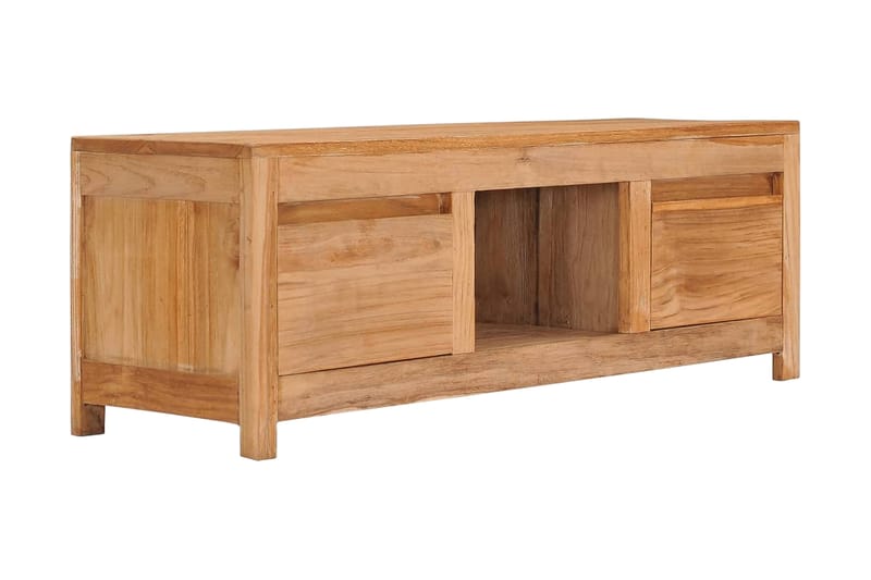 TV-bänk 100x30x35 cm massiv teak - Brun - Möbler - Vardagsrum - Tv-möbler & mediamöbler - Tv-bänkar