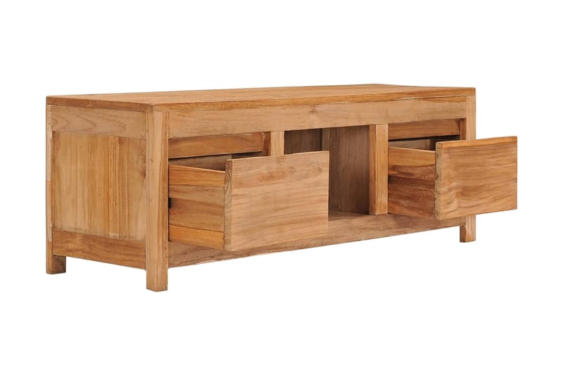 TV-bänk 100x30x35 cm massiv teak - Brun - Möbler - Vardagsrum - Tv-möbler & mediamöbler - Tv-bänkar