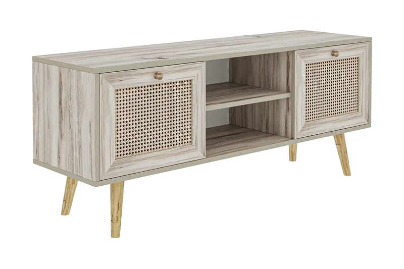 TV-BÄNK 140 cm 2 Skåp Sand/Natur - Möbler - Vardagsrum - Tv-möbler & mediamöbler - Tv-bänkar