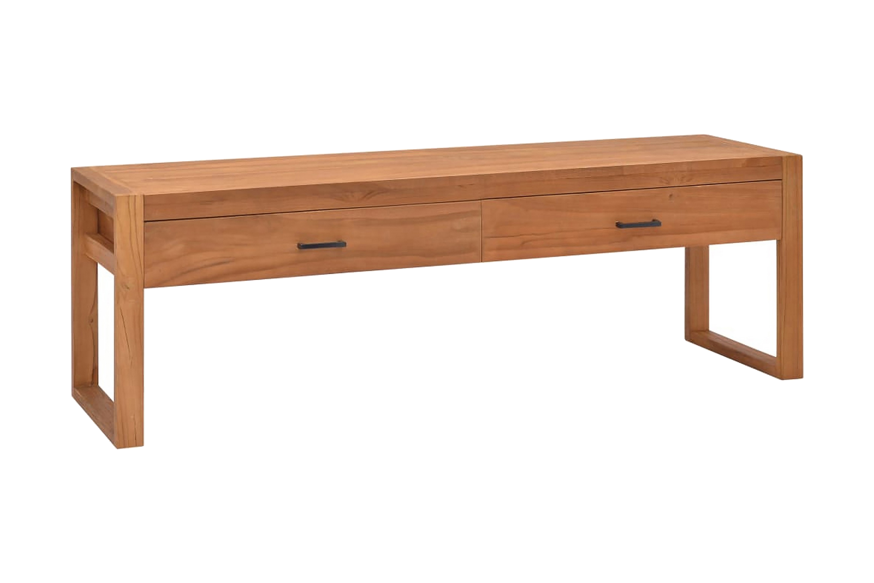 Tv-bänk 140x40x45 cm återvunnen teak – Brun