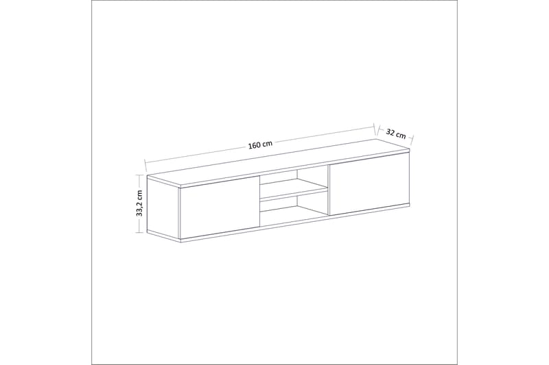 TV-BÄNK 160 cm Antracit/Valnöt - Möbler - Vardagsrum - Tv-möbler & mediamöbler - Tv-bänkar