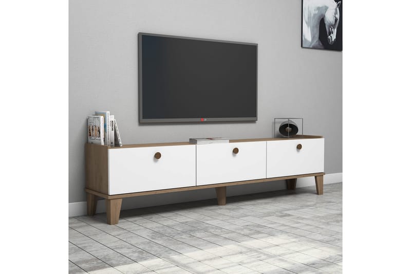 TV-BÄNK 178 cm Natur/Vit - Möbler - Vardagsrum - Tv-möbler & mediamöbler - Tv-bänkar