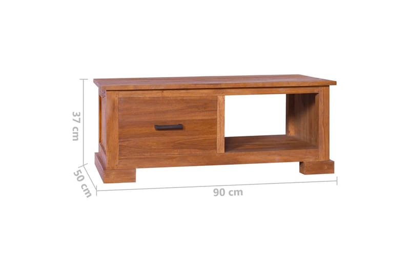 TV-bänk 90x50x37 cm massiv teak - Brun - Möbler - Vardagsrum - Tv-möbler & mediamöbler - Tv-bänkar