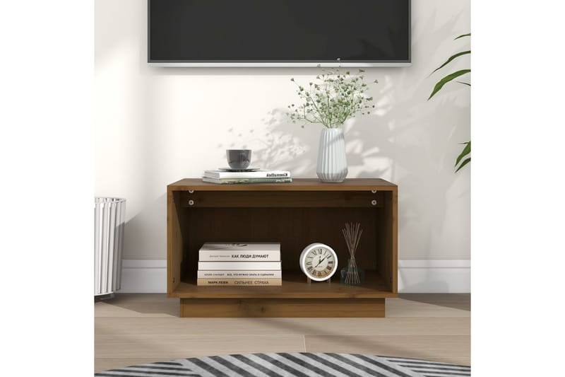 Tv-bänk honungsbrun 60x35x35 cm massiv furu - Brun - Möbler - Vardagsrum - Tv-möbler & mediamöbler - Tv-bänkar