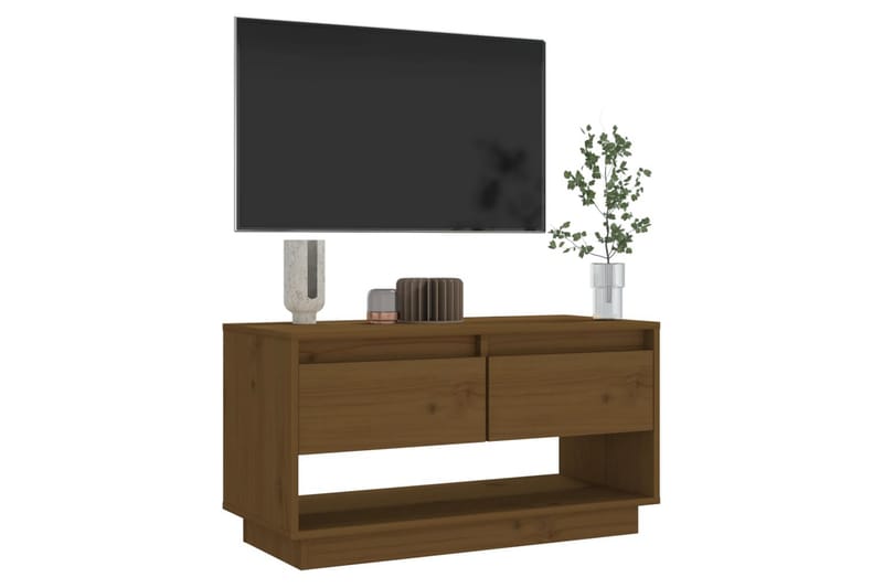 Tv-bänk honungsbrun 74x34x40 cm massiv furu - Brun - Möbler - Vardagsrum - Tv-möbler & mediamöbler - Tv-bänkar