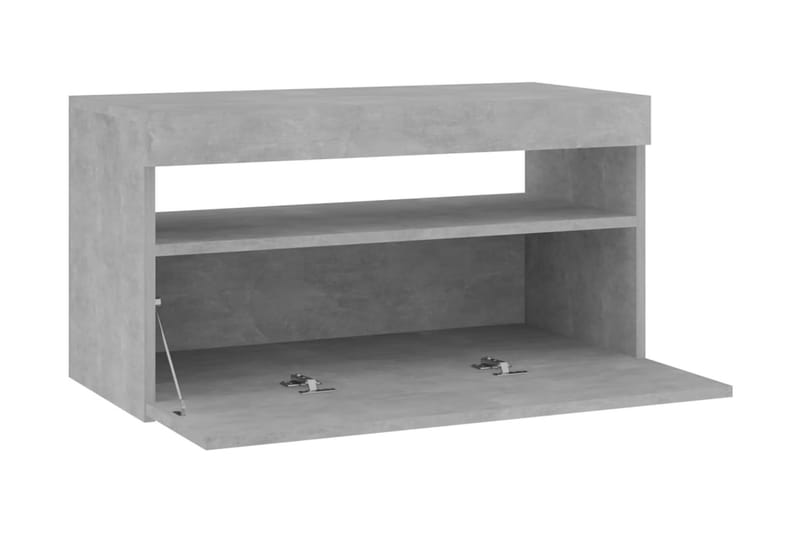 Tv-bänk med LED-belysning betonggrå 75x35x40 cm - Grå - Möbler - Vardagsrum - Tv-möbler & mediamöbler - Tv-bänkar