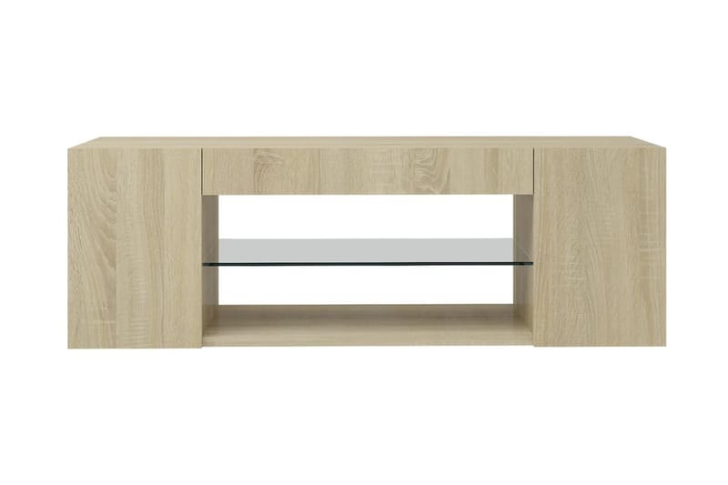 TV-bänk med LED-belysning sonoma-ek 90x39x30 cm - Brun - Möbler - Vardagsrum - Tv-möbler & mediamöbler - Tv-bänkar