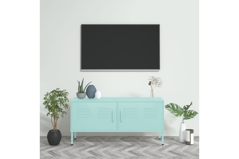 Tv-bänk mintgrön 105x35x50 cm stål - Grön - Tv-bänkar