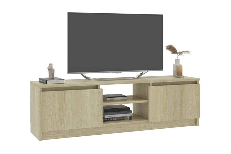 TV-bänk sonoma ek 120x30x35,5 cm spånskiva - Brun - Möbler - Vardagsrum - Tv-möbler & mediamöbler - Tv-bänkar