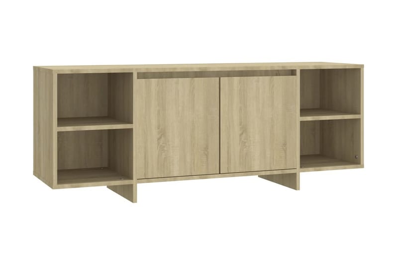 TV-bänk sonoma-ek 130x35x50 cm spånskiva - Beige - Möbler - Vardagsrum - Tv-möbler & mediamöbler - Tv-bänkar