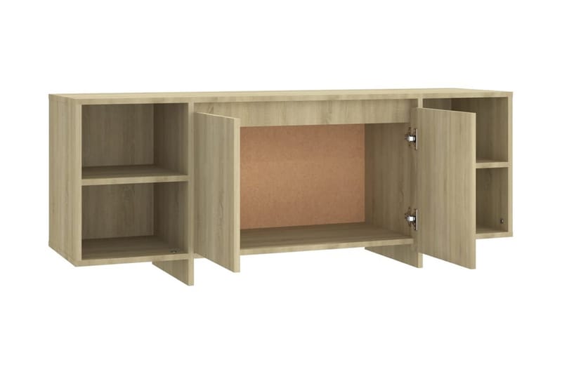 TV-bänk sonoma-ek 130x35x50 cm spånskiva - Beige - Möbler - Vardagsrum - Tv-möbler & mediamöbler - Tv-bänkar