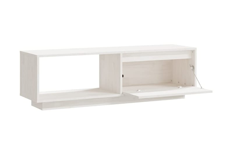 TV-bänk vit 110x30x33,5 cm massiv furu - Vit - Möbler - Vardagsrum - Tv-möbler & mediamöbler - Tv-bänkar