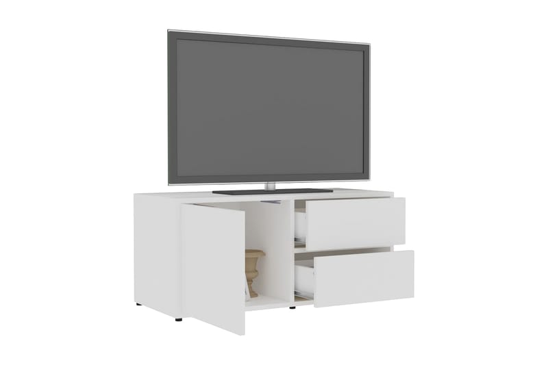 TV-bänk vit 80x34x36 cm spånskiva - Vit - Möbler - Vardagsrum - Tv-möbler & mediamöbler - Tv-bänkar