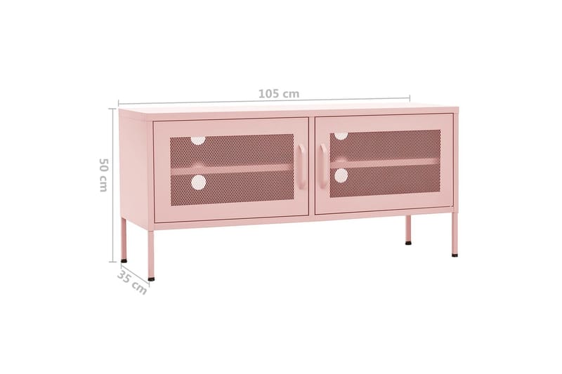 Tv-bänk pink 105x35x50 cm stål - Rosa - Möbler - Vardagsrum - Tv-möbler & mediamöbler - Tv-bänkar