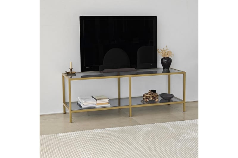 TYNDARIS Tv-bänk 130 cm Guld - Möbler - Vardagsrum - Tv-möbler & mediamöbler - Tv-bänkar