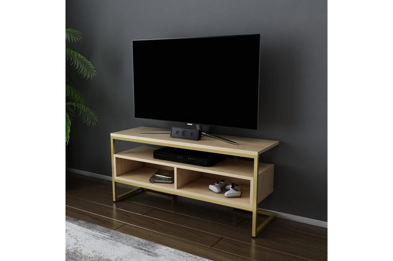 UKHAND Tv-bänk 110x49,9 cm Guld - Möbler - Vardagsrum - Tv-möbler & mediamöbler - Tv-bänkar