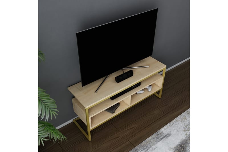 UKHAND Tv-bänk 110x49,9 cm Guld - Möbler - Vardagsrum - Tv-möbler & mediamöbler - Tv-bänkar