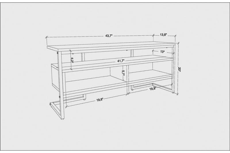 UKHAND Tv-bänk 110x49,9 cm Guld - Möbler - Vardagsrum - Tv-möbler & mediamöbler - Tv-bänkar