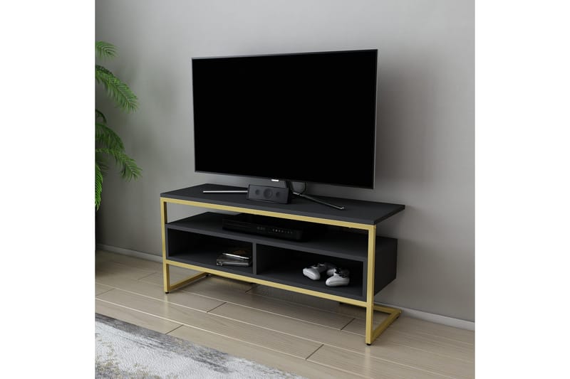 UKHAND Tv-bänk 110x49,9 cm Guld - Möbler - Vardagsrum - Tv-möbler & mediamöbler - Tv-bänkar