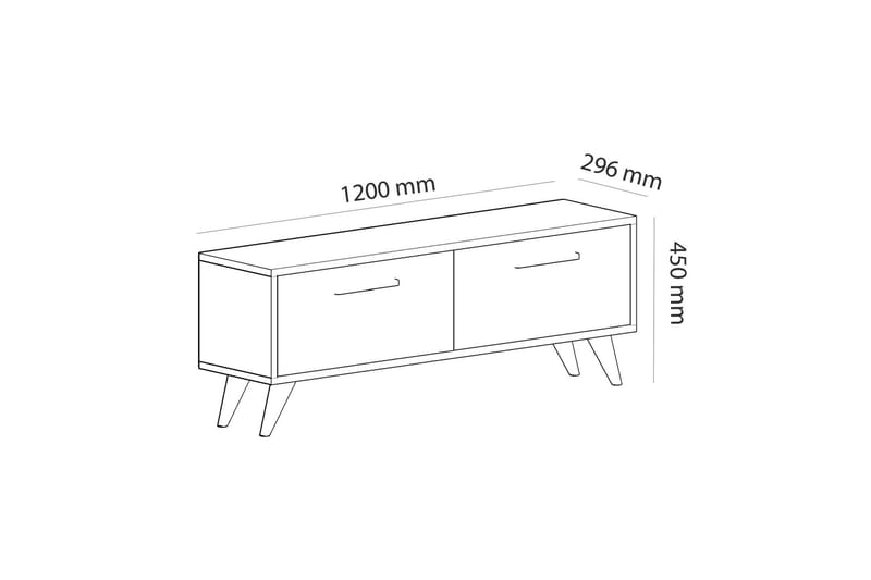 UKHAND Tv-bänk 120x45 cm Vit - Möbler - Vardagsrum - Tv-möbler & mediamöbler - Tv-bänkar