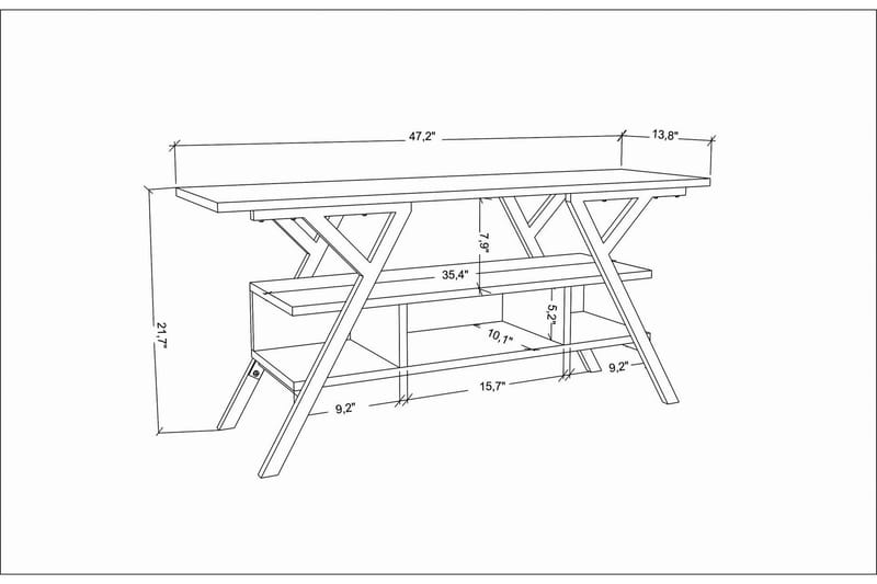 UKHAND Tv-bänk 120x55 cm Guld - Möbler - Vardagsrum - Tv-möbler & mediamöbler - Tv-bänkar