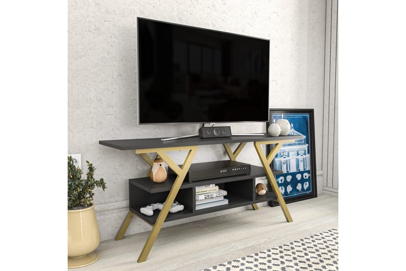 UKHAND Tv-bänk 120x55 cm Guld - Möbler - Vardagsrum - Tv-möbler & mediamöbler - Tv-bänkar