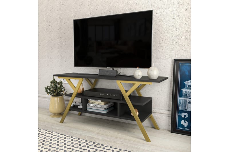 UKHAND Tv-bänk 120x55 cm Guld - Möbler - Vardagsrum - Tv-möbler & mediamöbler - Tv-bänkar