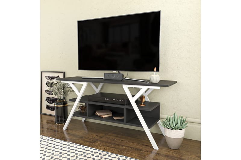 UKHAND Tv-bänk 120x55 cm Vit - Möbler - Vardagsrum - Tv-möbler & mediamöbler - Tv-bänkar