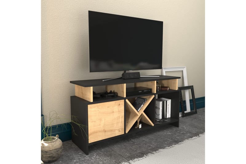 UKHAND Tv-bänk 120x60,6 cm Antracit - Möbler - Vardagsrum - Tv-möbler & mediamöbler - Tv-bänkar