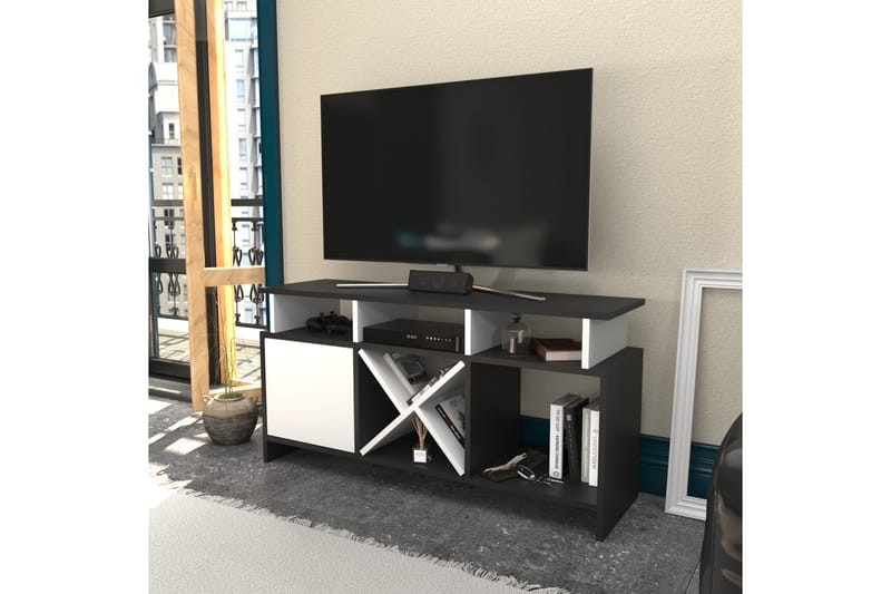 UKHAND Tv-bänk 120x60,6 cm Antracit - Möbler - Vardagsrum - Tv-möbler & mediamöbler - Tv-bänkar