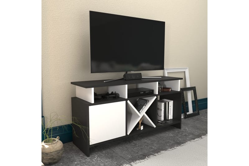 UKHAND Tv-bänk 120x60,6 cm Antracit - Möbler - Vardagsrum - Tv-möbler & mediamöbler - Tv-bänkar