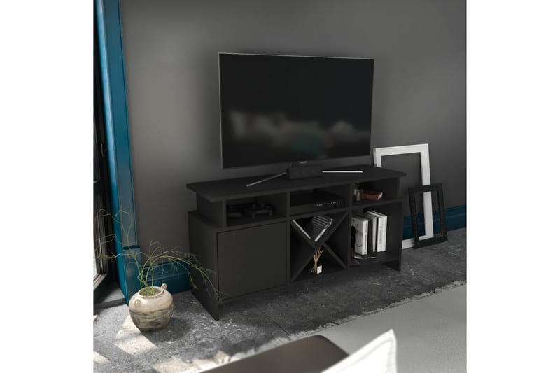 UKHAND Tv-bänk 120x60,6 cm Antracit - Möbler - Vardagsrum - Tv-möbler & mediamöbler - Tv-bänkar