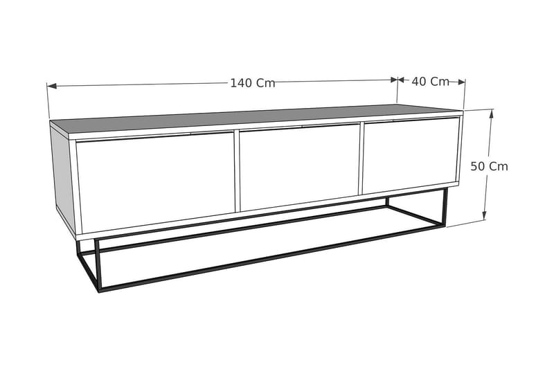 UKHAND Tv-bänk 140x50 cm Brun - Möbler - Vardagsrum - Tv-möbler & mediamöbler - Tv-bänkar