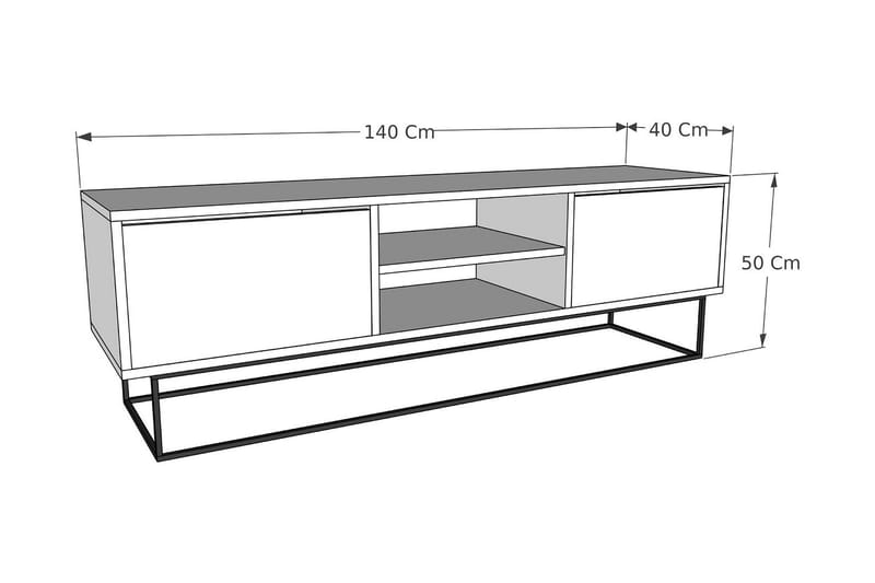 UKHAND Tv-bänk 140x50 cm Brun - Möbler - Vardagsrum - Tv-möbler & mediamöbler - Tv-bänkar