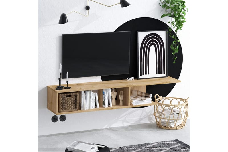 UKHAND Tv-bänk 150x26 cm Blå - Möbler - Vardagsrum - Tv-möbler & mediamöbler - Tv-bänkar