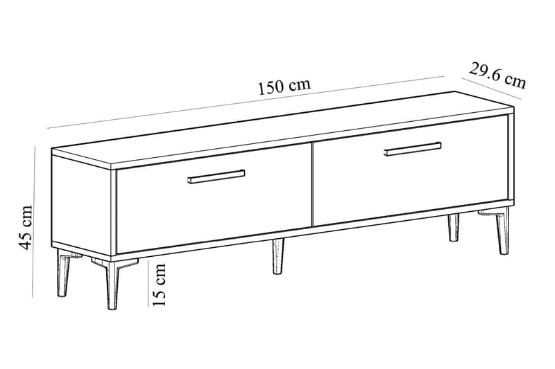 UKHAND Tv-bänk 150x45 cm Blå - Möbler - Vardagsrum - Tv-möbler & mediamöbler - Tv-bänkar