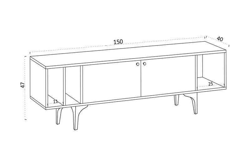 UKHAND Tv-bänk 150x47 cm Blå - Möbler - Vardagsrum - Tv-möbler & mediamöbler - Tv-bänkar