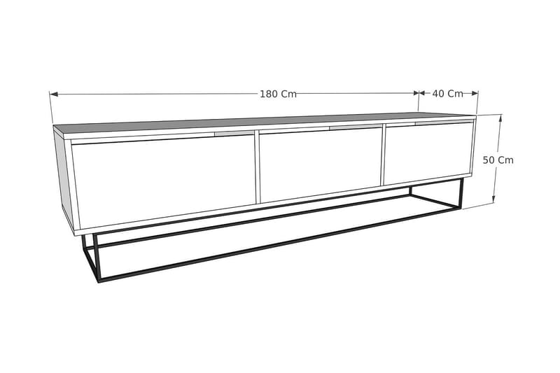 UKHAND Tv-bänk 180x50 cm Flerfärgad - Möbler - Vardagsrum - Tv-möbler & mediamöbler - Tv-bänkar