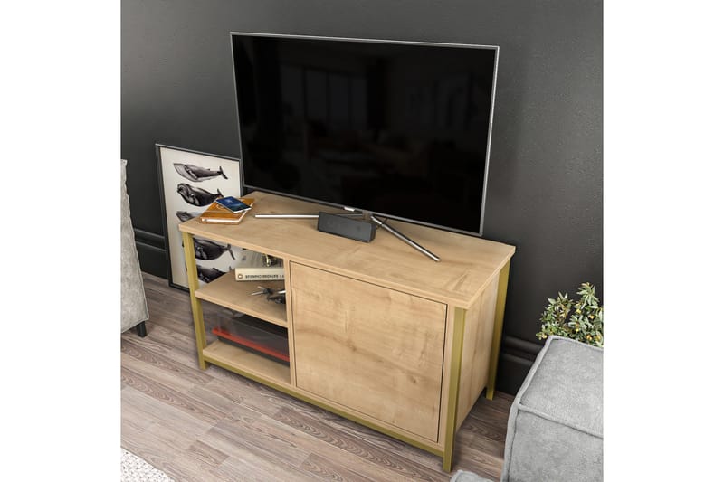 UKHAND Tv-bänk 89,6x50,8 cm Guld - Möbler - Vardagsrum - Tv-möbler & mediamöbler - Tv-bänkar