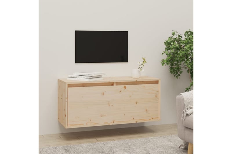 Väggskåp 80x30x35 cm massiv furu - Brun - Möbler - Vardagsrum - Tv-möbler & mediamöbler - Tv-bänkar